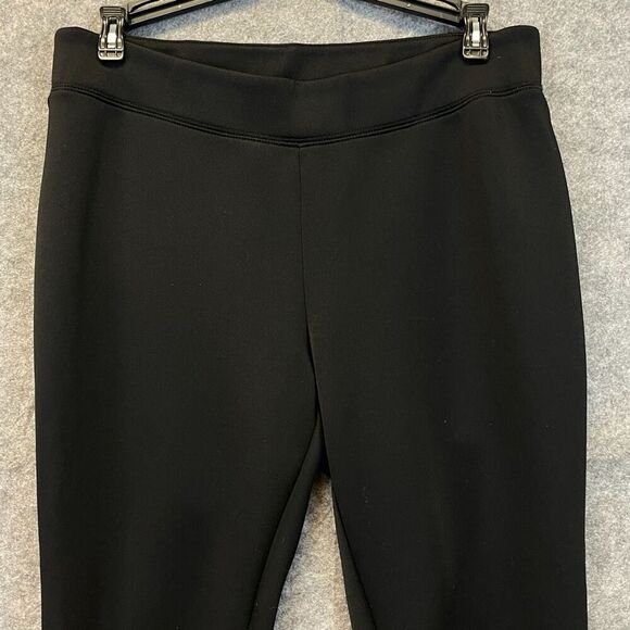 L'AMOUR NANETTE LEPORE Pants Womens Large Black Flat Front Ankle Stretch Pull On - Picture 2 of 15